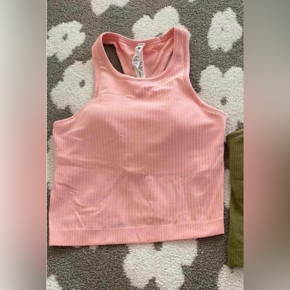 Lulu ebb to street cropped ribbed racerback tank!